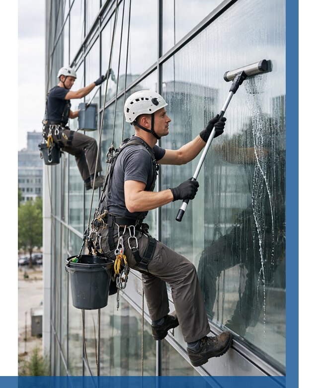 Мойка витражей альпинистами в Сергиеве Посаде от 716 р. под ключ|ВЫСОТНИК-Сгп