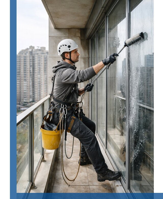 Профессиональная мойка балконного остекления в Сергиеве Посаде