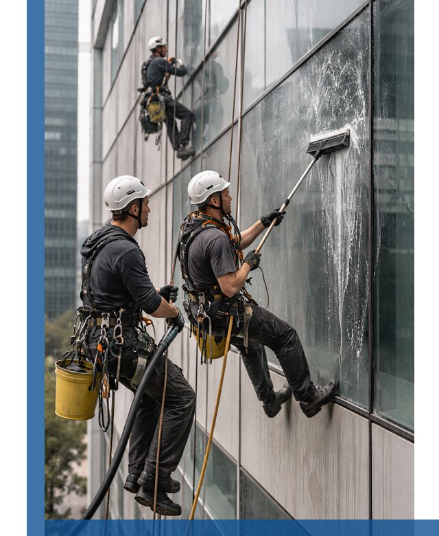 Профессиональная высотная мойка фасадов зданий в Сергиеве Посаде