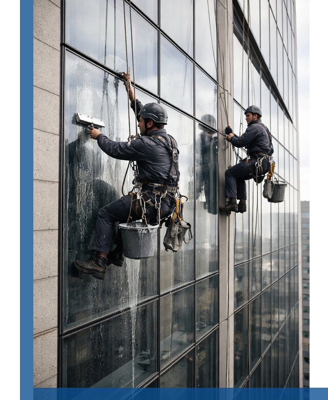 Профессиональная мойка стеклянных фасадов зданий в Сергиеве Посаде