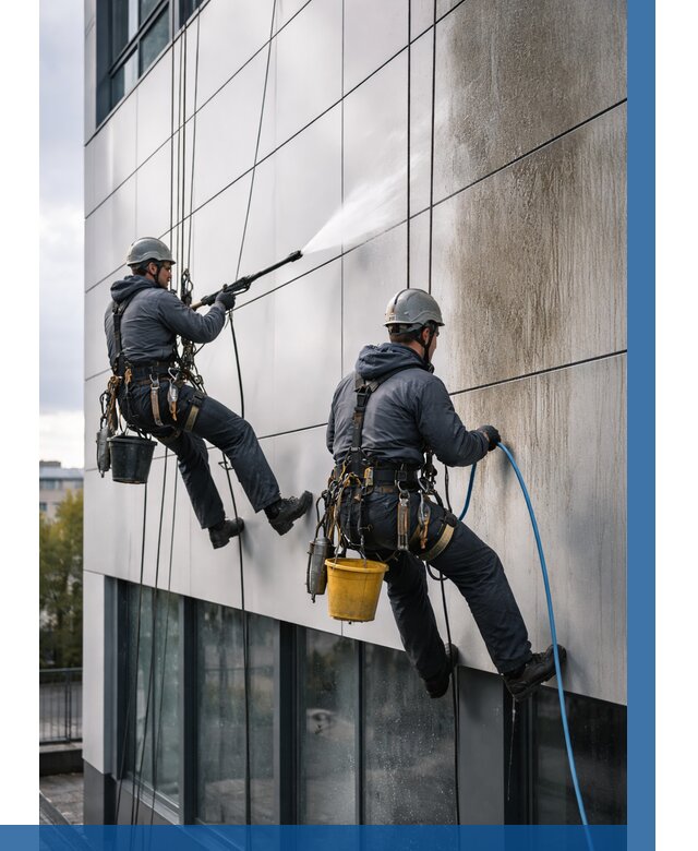 Мойка фасада из композита в Сергиеве Посаде по цене от 307 р. | ВЫСОТНИК-Сгп