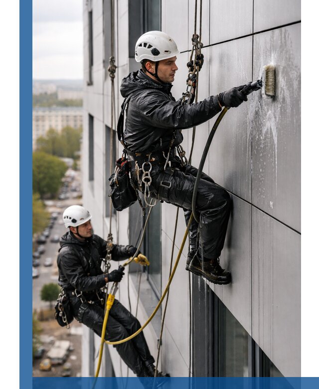 Профессиональная мойка фасада из композита в Сергиеве Посаде