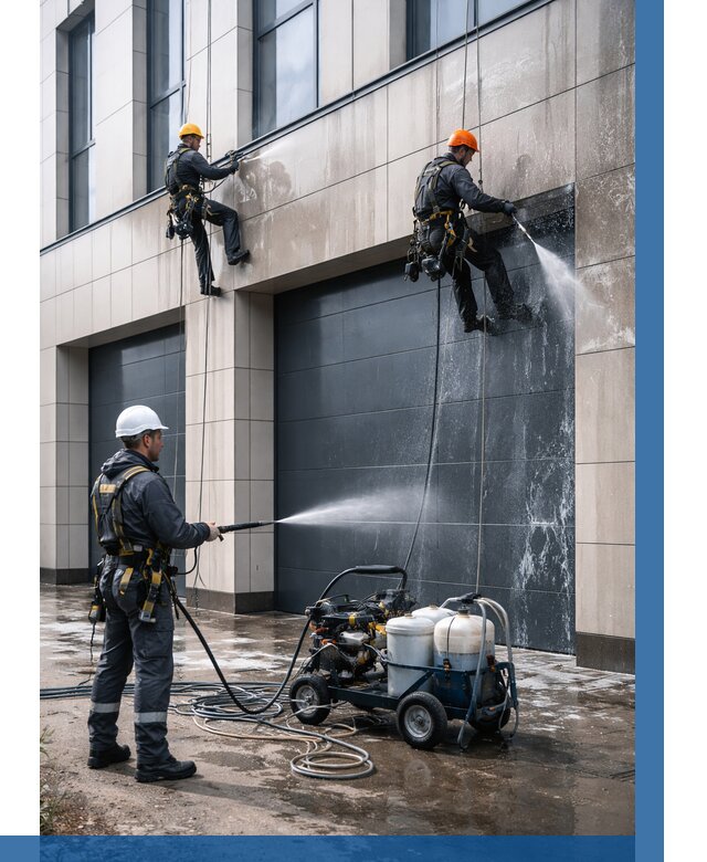 Послестроительная мойка фасада в Сергиеве Посаде от 307 р. | ВЫСОТНИК-Сгп