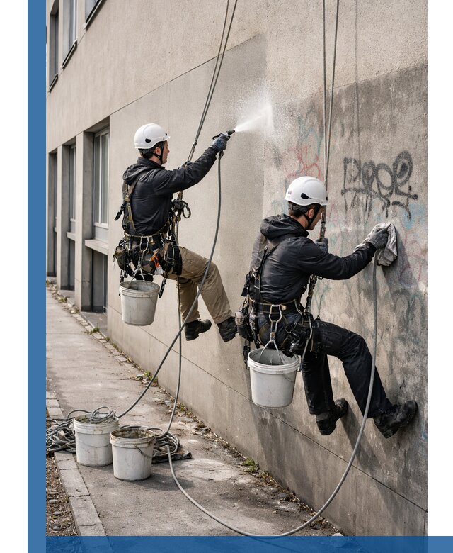 Антиграффити покрытие фасада с защитой от надписей в Сергиеве Посаде