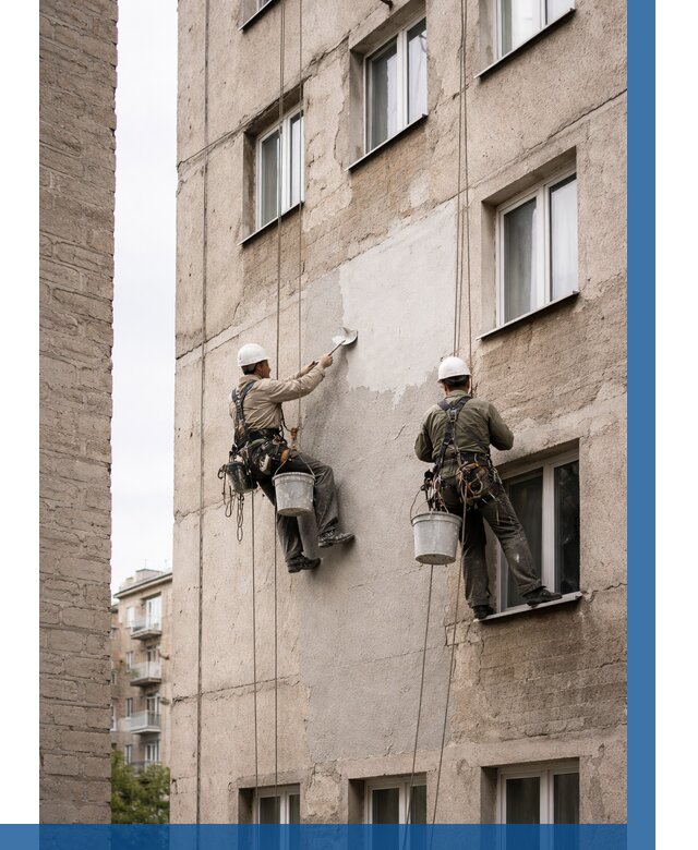 Косметический ремонт фасада в Сергиеве Посаде от 1126 р. | ВЫСОТНИК-Сгп