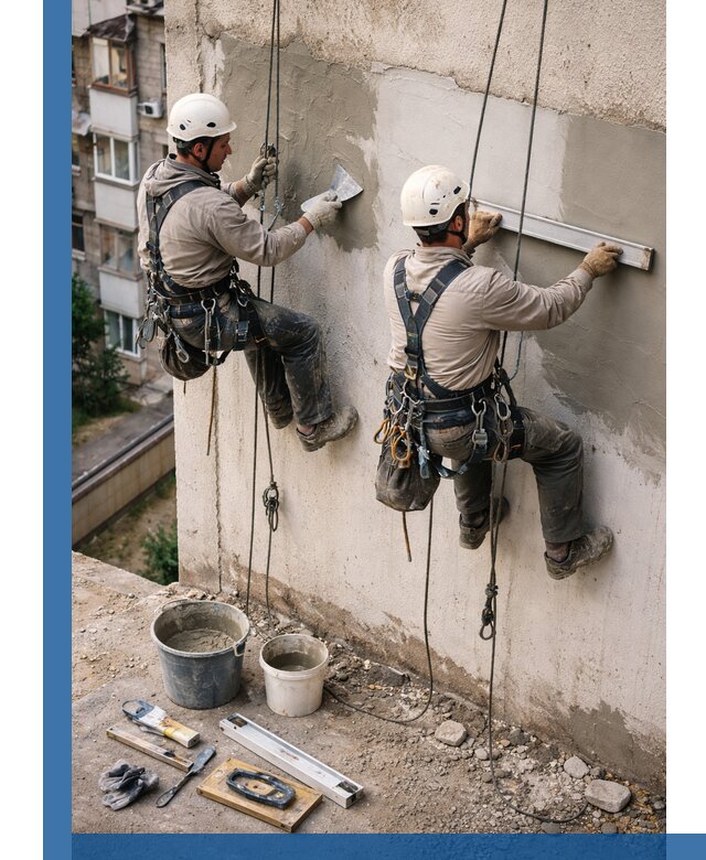 Комплексный ремонт штукатурного фасада с гарантией в Сергиеве Посаде