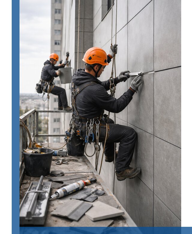 Профессиональный ремонт фасада из керамогранита в Сергиеве Посаде