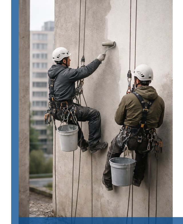 Покраска фасадов высотными альпинистами в Сергиеве Посаде с гарантией