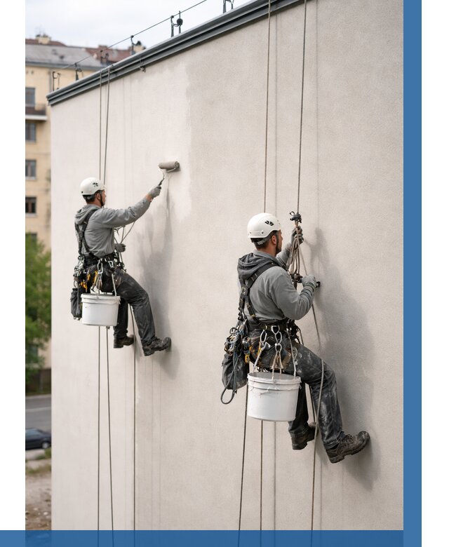 Покраска оштукатуренного фасада в Сергиеве Посаде от 327 р. | ВЫСОТНИК-Сгп