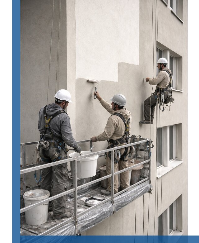 Покраска оштукатуренного фасада в Сергиеве Посаде под ключ с гарантией