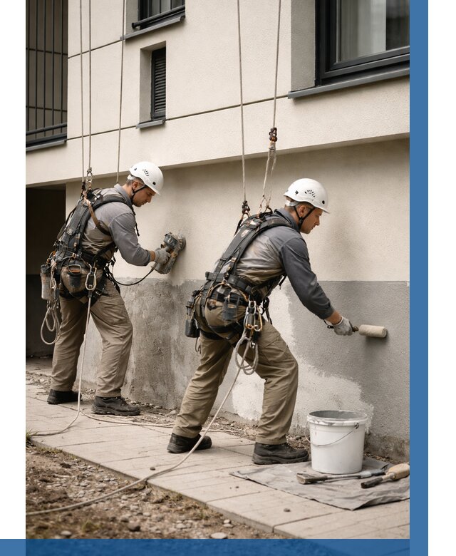 Окраска цоколя здания в Сергиеве Посаде от 461 р. под ключ | ВЫСОТНИК-Сгп