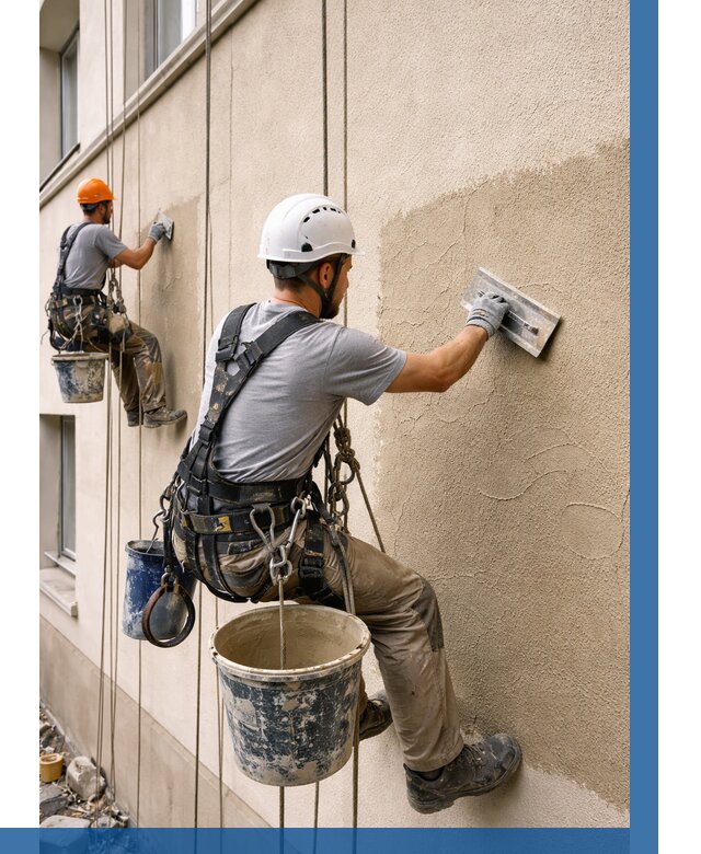 Декоративная штукатурка фасада в Сергиеве Посаде от 1228 р. | ВЫСОТНИК-Сгп