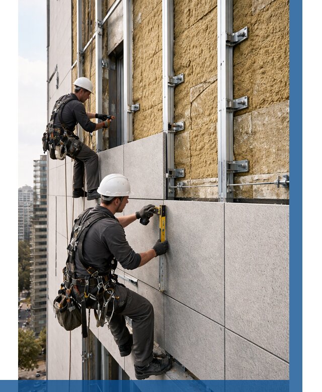 Монтаж вентилируемого фасада в Сергиеве Посаде от 3582 р. | ВЫСОТНИК-Сгп