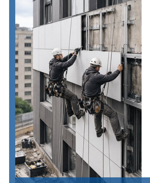 Монтаж композитных панелей фасада в Сергиеве Посаде под ключ