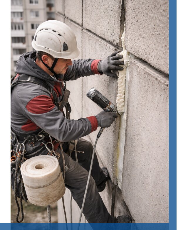 Утепление межпанельных швов в Сергиеве Посаде от 716 р. | ВЫСОТНИК-Сгп