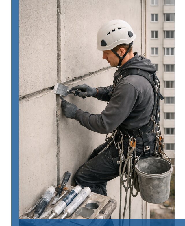 Ремонт межпанельных швов в Сергиеве Посаде герметизация и восстановление