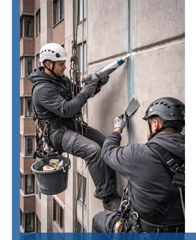 Вторичная герметизация швов фасада и кровли в Сергиеве Посаде