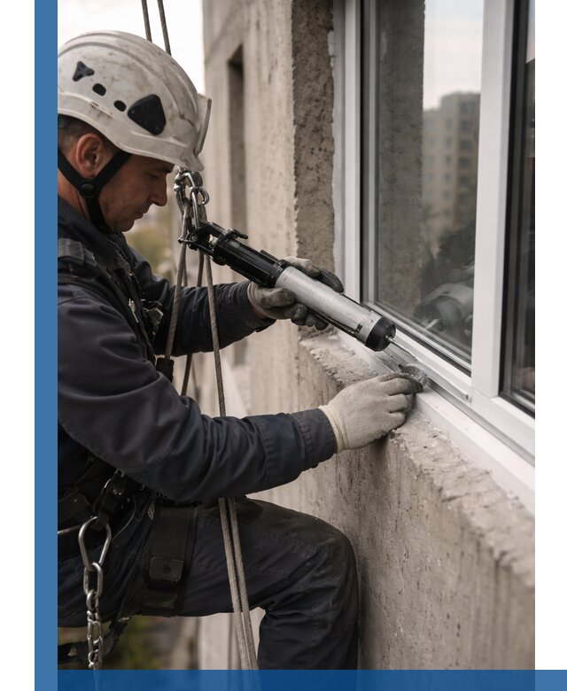 Герметизация оконных швов снаружи в Сергиеве Посаде профессионально