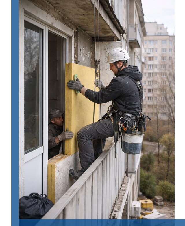 Профессиональное утепление балкона снаружи в Сергиеве Посаде под ключ