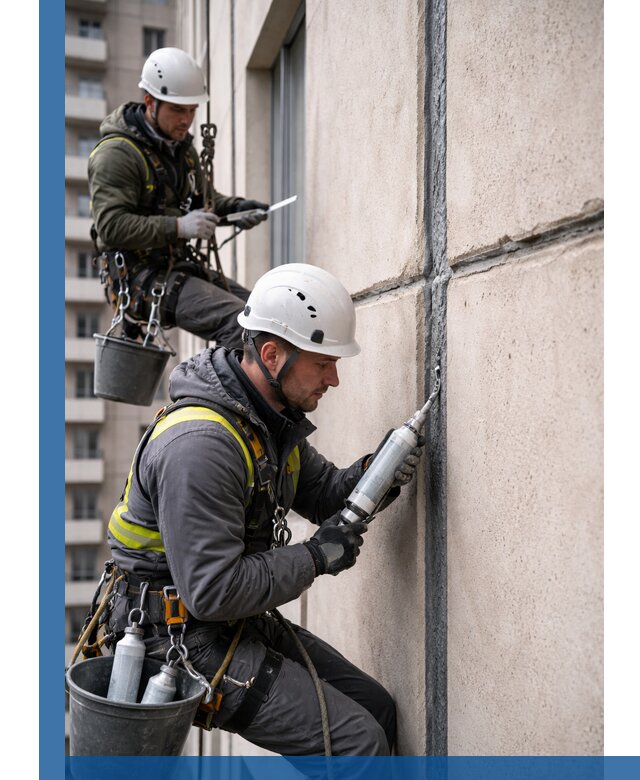 Герметизация деформационных швов фасада в Сергиеве Посаде качественно