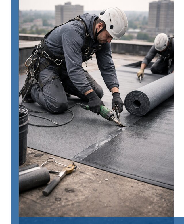 Ремонт мягкой кровли в Сергиеве Посаде с выездом промальпинистов