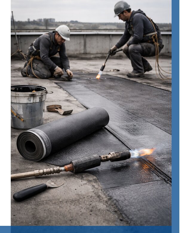 Ремонт рулонной кровли в Сергиеве Посаде от 665 р. | ВЫСОТНИК-Сгп