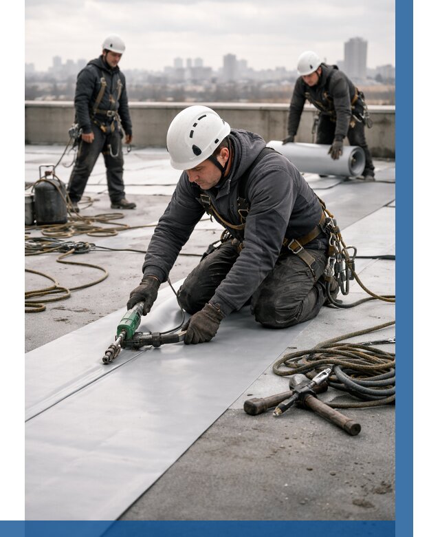 Ремонт мембранной кровли в Сергиеве Посаде от 1842 р./м2 | ВЫСОТНИК-Сгп