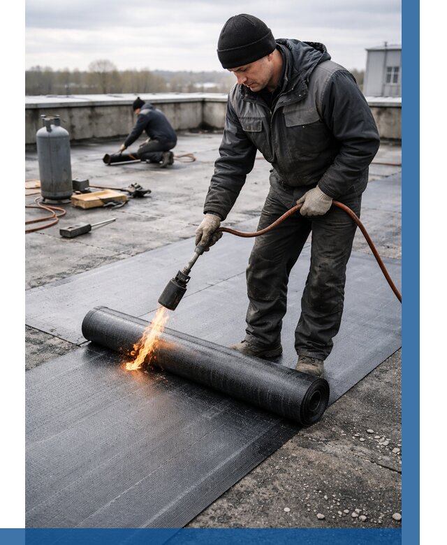 Ремонт наплавляемой кровли в Сергиеве Посаде от 716 р. | ВЫСОТНИК-Сгп