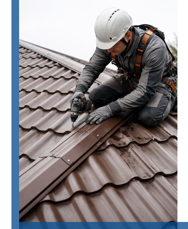 Ремонт металлочерепицы на крыше в Сергиеве Посаде профессионально