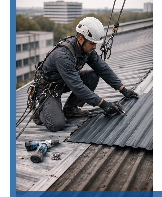 Ремонт профнастила на кровле в Сергиеве Посаде, работы под ключ