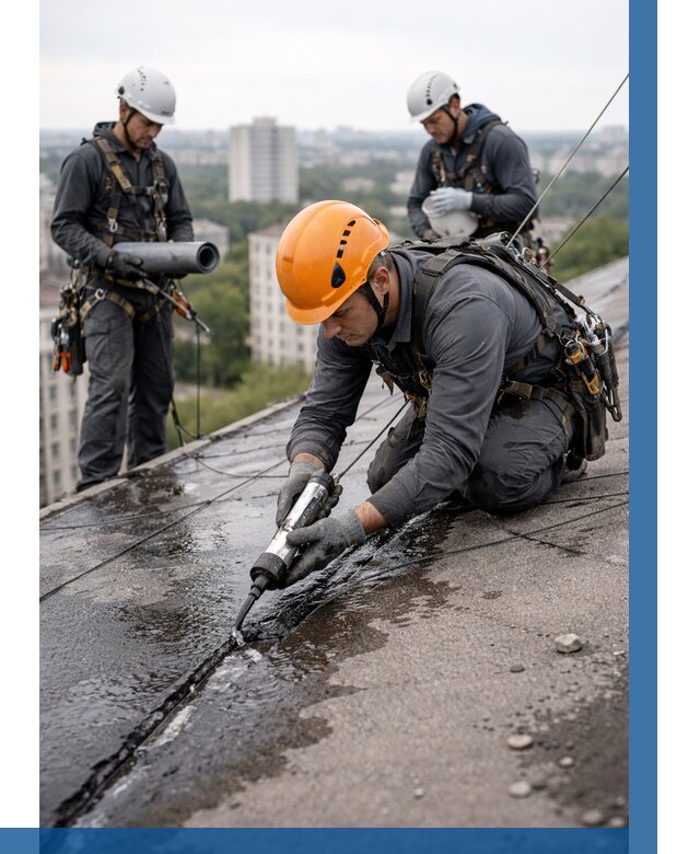 Устранение протечек кровли в Сергиеве Посаде от 12281 р. | ВЫСОТНИК-Сгп