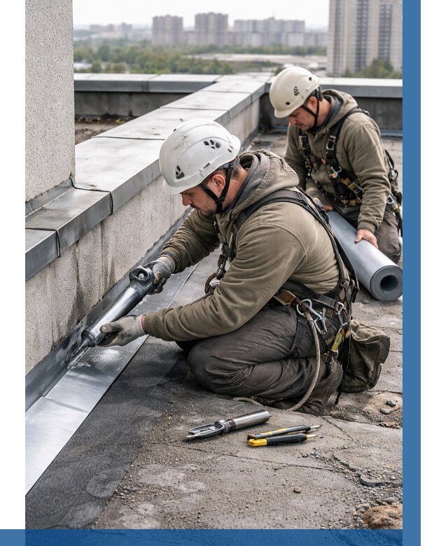 Ремонт кровельных примыканий в Сергиеве Посаде от 1228 р. | ВЫСОТНИК-Сгп