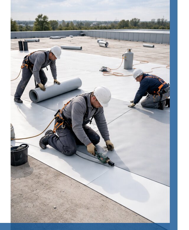 Монтаж мембранной кровли под ключ в Сергиеве Посаде от 1228 р. | ВЫСОТНИК-Сгп