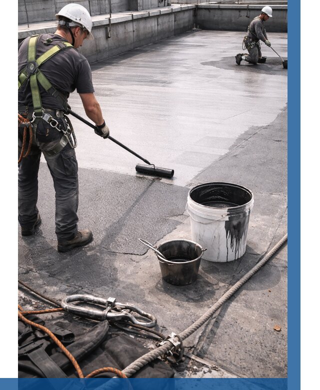 Гидроизоляция кровли жидкой резиной в Сергиеве Посаде от 512 р. | ВЫСОТНИК-Сгп