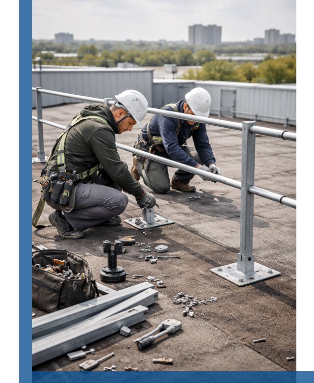 Монтаж кровельного ограждения в Сергиеве Посаде под ключ с гарантией