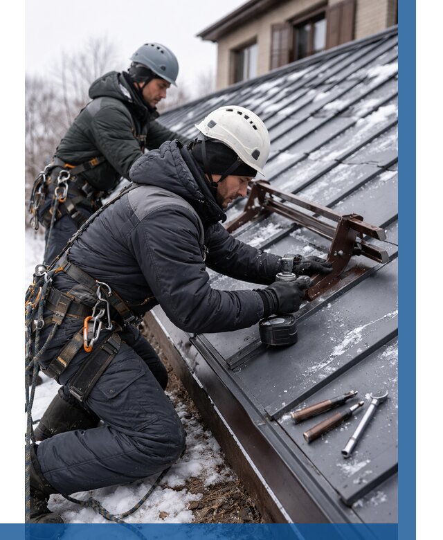 Монтаж снегозадержателей в Сергиеве Посаде от 461 р. | ВЫСОТНИК-Сгп