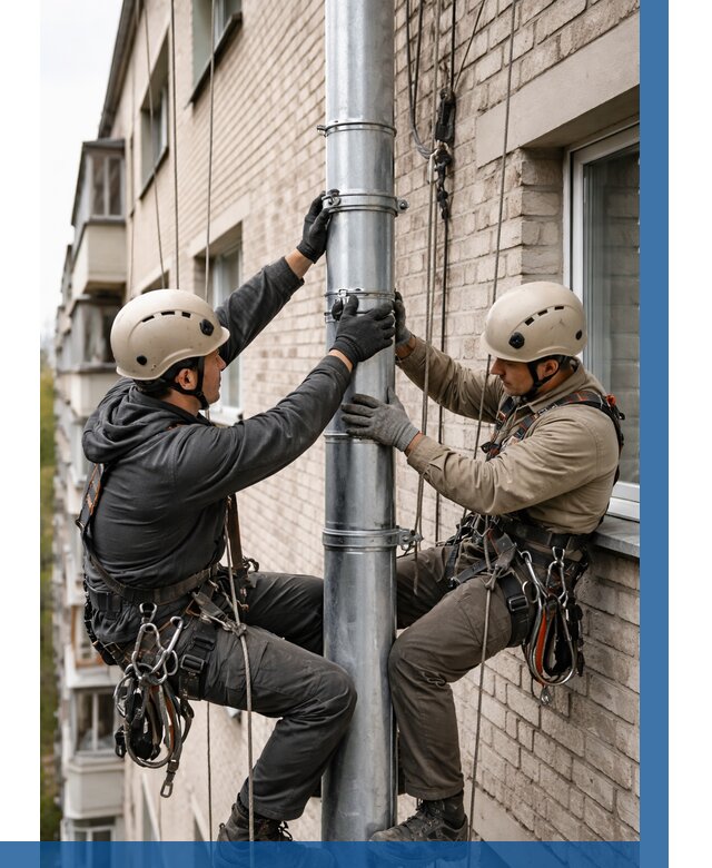 Замена водосточных труб в Сергиеве Посаде от 6652 р. | ВЫСОТНИК-Сгп