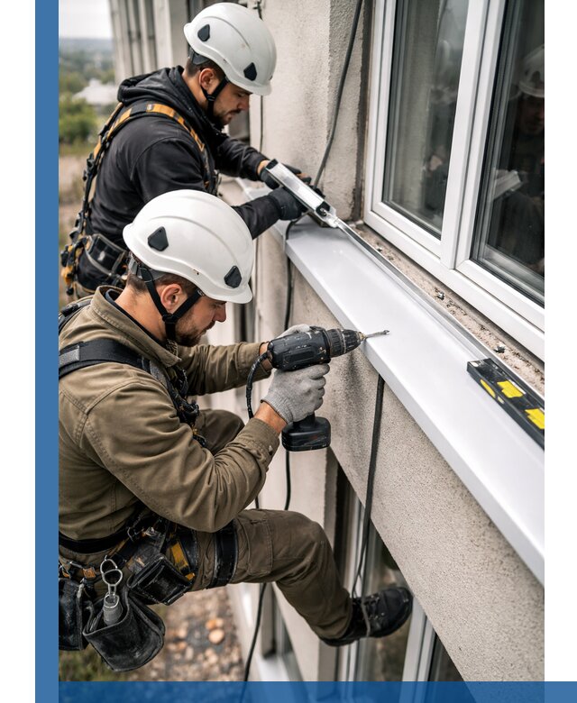 Профессиональный монтаж оконных отливов и отведения воды в Сергиеве Посаде