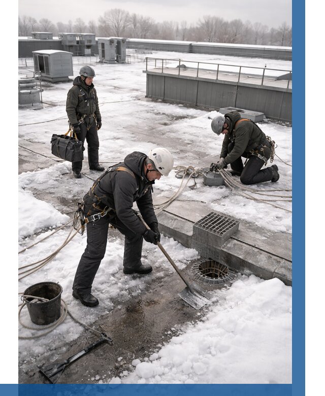 Абонентское обслуживание кровли зимой в Сергиеве Посаде от 8187 р. | ВЫСОТНИК-Сгп