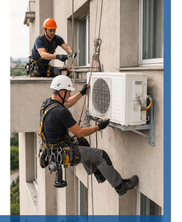 Монтаж внешнего блока кондиционера в Сергиеве Посаде от 6652 р. | ВЫСОТНИК-Сгп