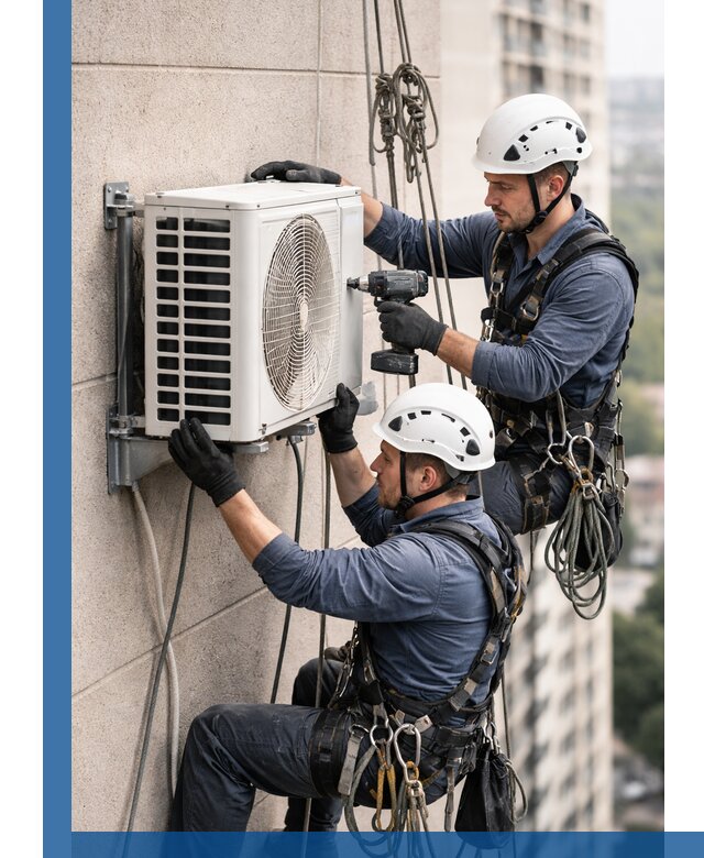 Монтаж внешнего блока кондиционера в Сергиеве Посаде установка и крепление