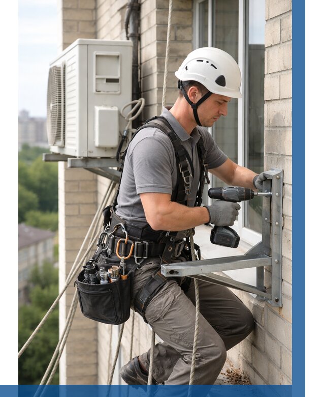 Установка кронштейнов кондиционера в Сергиеве Посаде от 3582 р. | ВЫСОТНИК-Сгп