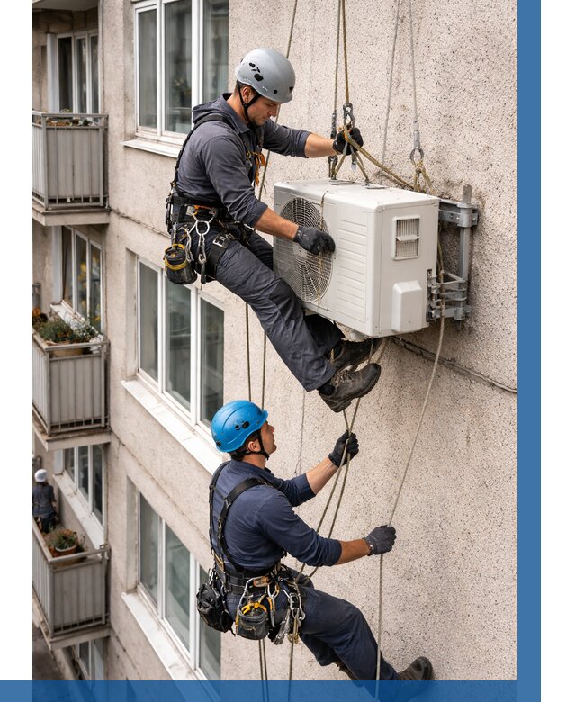 Перенос внешнего блока кондиционера в Сергиеве Посаде от 9211 р.| ВЫСОТНИК-Сгп