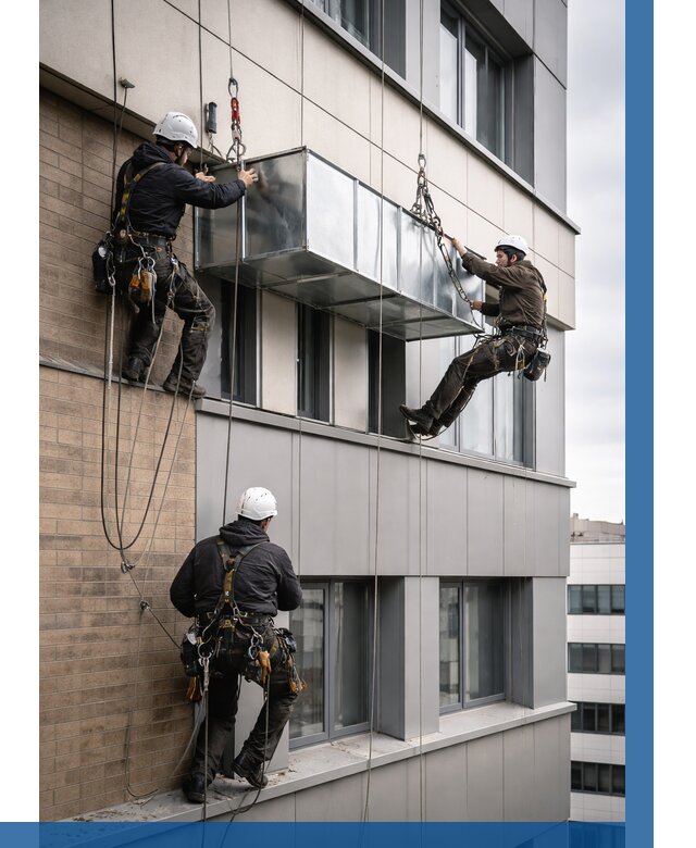 Монтаж воздуховодов на фасаде в Сергиеве Посаде от 1535 р. | ВЫСОТНИК-Сгп