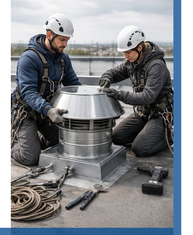 Установка дефлекторов на кровле в Сергиеве Посаде от 4605 р. | ВЫСОТНИК-Сгп