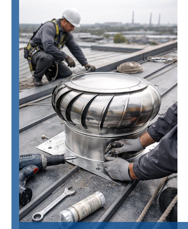 Установка дефлекторов на кровле в Сергиеве Посаде профессионально