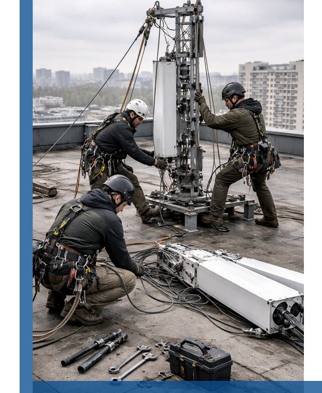 Демонтаж антенн на крыше зданий в Сергиеве Посаде с гарантией