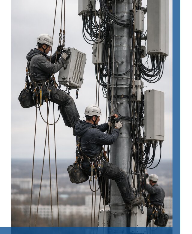 Монтаж оборудования связи на мачте в Сергиеве Посаде от 7676 р. | ВЫСОТНИК-Сгп