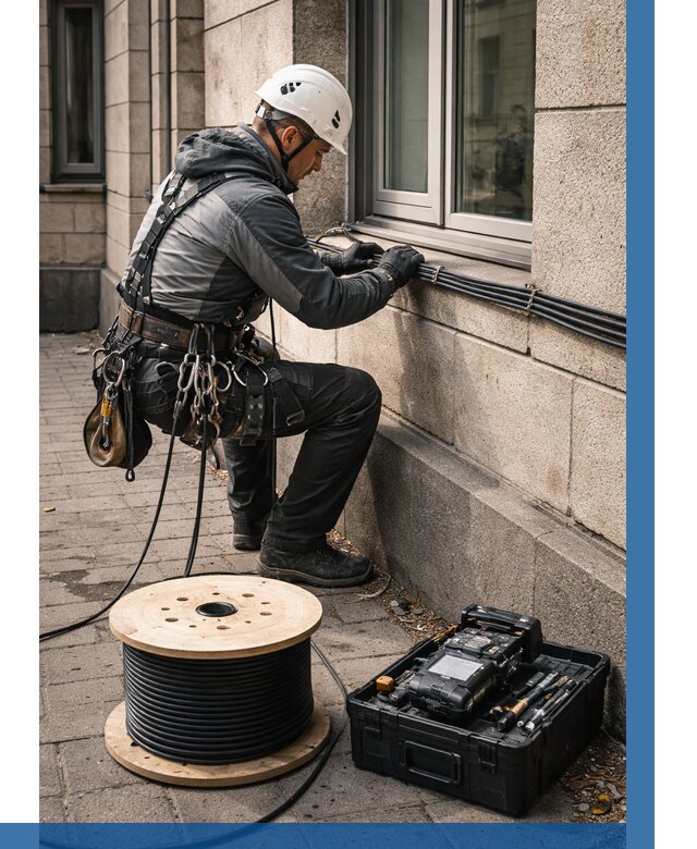 Прокладка оптоволоконного кабеля в Сергиеве Посаде от 819 р. | ВЫСОТНИК-Сгп