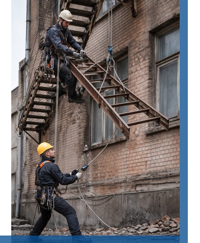 Демонтаж пожарной лестницы в Сергиеве Посаде от 12281 р. | ВЫСОТНИК-Сгп